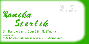 monika sterlik business card